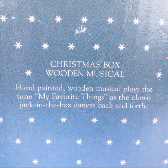 1984 Enesco Vintage Wooden Musical Christmas Toy Box - Picture 8 of 9